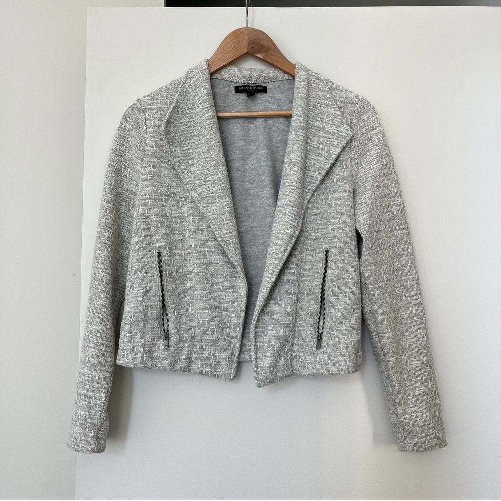 Gray Professional Cardigan with Pockets
